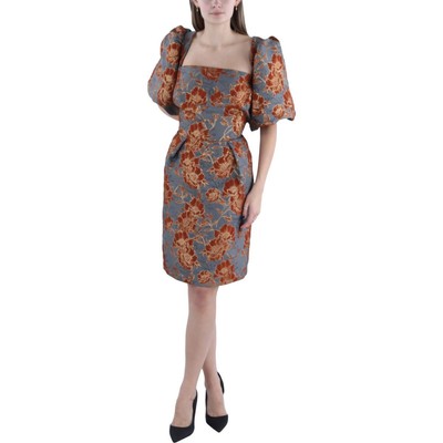 Женское коктейльное и вечернее платье Vince Camuto серого цвета металлик Plus 20W BHFO 8826