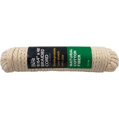 Do it Best 9/64 In. x 48 Ft. Natural Braided Cotton Cord 737178 SIM Supply, Inc.