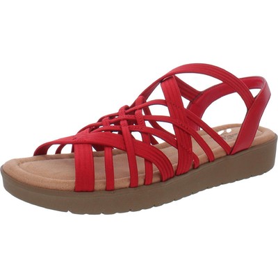 

Женские босоножки на танкетке East 5th Holly Red с ремешками, средний размер (B,M) BHFO 5242, Красный, Holly