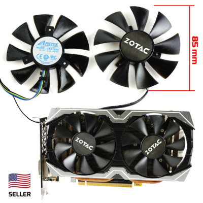 Full Set GPU Fans 85mm Zotac 1070 Mini 1060 AMP GA91S2H | US Seller, Fast Ship!
