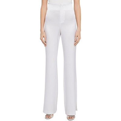 

Женские белые атласные классические брюки Alice and Olivia  BHFO 3759, Белый