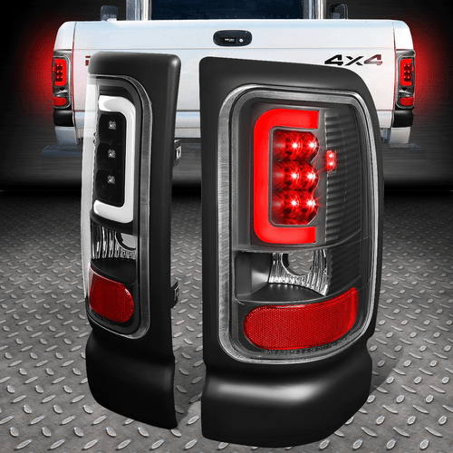 [СВЕТОДИОДНАЯ ПЛАНКА С-ОБРАЗНОЙ ФОРМЫ]ДЛЯ 94-02 DODGE RAM 1500 2500 3500 ЗАДНИХ ФОНАРЕЙ СТОП-СИГНАЛОВ, ЧЕРНЫЙ