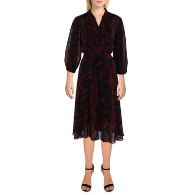 Женское приталенное платье-клеш Nanette Nanette Lepore с застежкой-молнией длиной до колена BHFO 5384