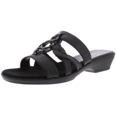 

Женские шлепанцы Easy Street Torrid Black, обувь 9,5, средний (B,M) BHFO 5428, Black croco, Torrid