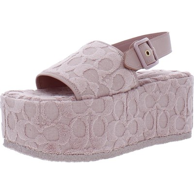 

Женские розовые сандалии на платформе Coach Noelle, размер 5, средний (B,M) BHFO 0194, Carnation