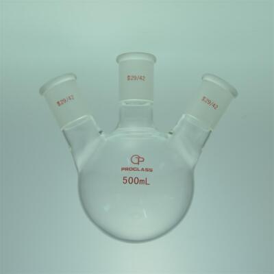 Lab Glass Three Necks Round Bottom Flask 29/42 HAND BLOWERING