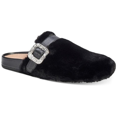 

Женские шлепанцы Kate Spade Cici с пряжкой из искусственного меха BHFO 4747, Черный, Cici