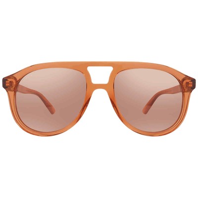 Pre-owned Gucci Gg1320s-002 Orange Orange Orange Sunglasses