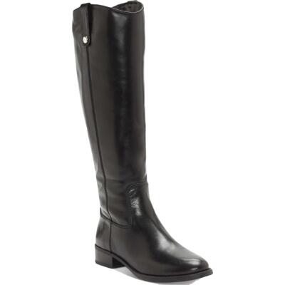 INC Womens Fawne Black Leather Knee-High Boots Shoes 11 Medium (B,M) BHFO 1997