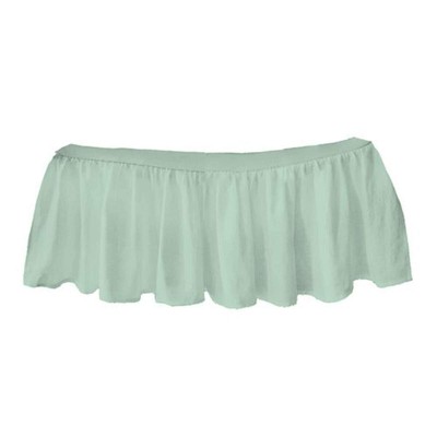 bkb Solid Ruffled Crib Skirt, Mint Green