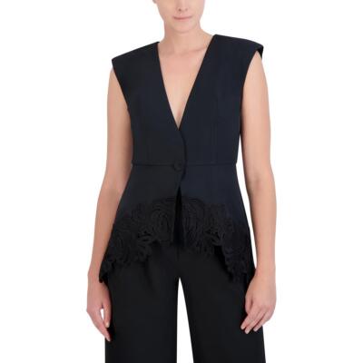 BCBGMAXAZRIA Женский костюм с цветочным кружевом и V-образным вырезом, жилет-топ BHFO 8241