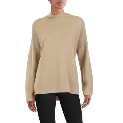 

Женская коричневая вязаная футболка с воротником с воротником Eileen Fisher  BHFO 1290, Honey