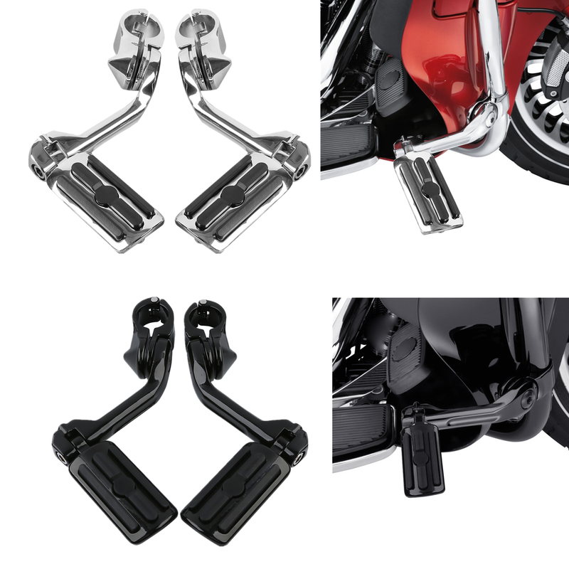 Mustache Engine Guard Crash Bar 1 1/4 Foot Pegs Fit For Harley Softail 2000-2017