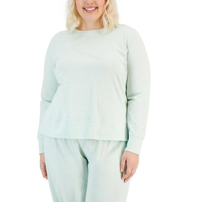 Женская верхняя рубашка-пуловер Ideology Womens Green Heathered Active плюс 1X BHFO 6055