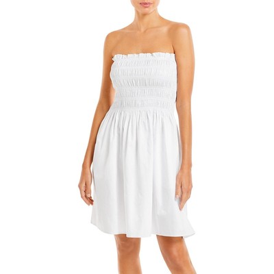 Женский белый однотонный мини-сарафан Tory Burch XL BHFO 1933