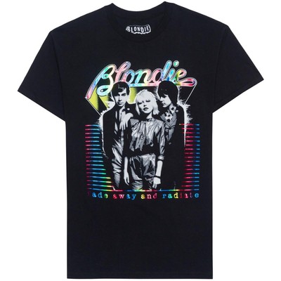 Мужская черная хлопковая футболка с графическим принтом Blondie Mens S BHFO 1163