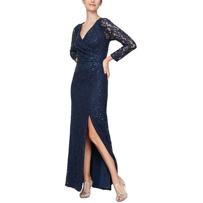 

Женское кружевное вечернее платье макси Alex - Eve для особых случаев BHFO 4399, Navy