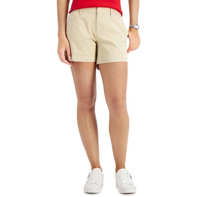 Женские бежевые повседневные шорты-чино со средней посадкой Tommy Hilfiger 6 BHFO 9148
