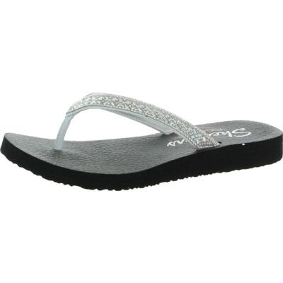 

Женские сандалии Skechers Meditation Lotus Bae, черно-белые ремешки 9, средний (B,M) BHFO 4772, Белый