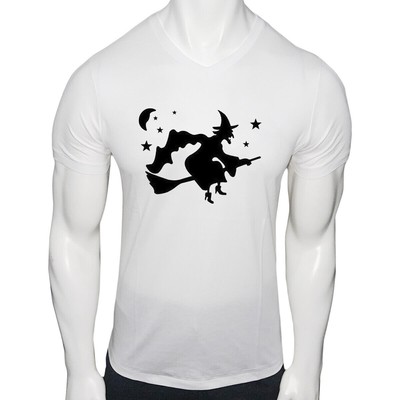 NWT HALLOWEEN FLYING WITCH NIGHT SCARY DARK HORROR MEN'S SHORT SLEEVE T-SHIRT