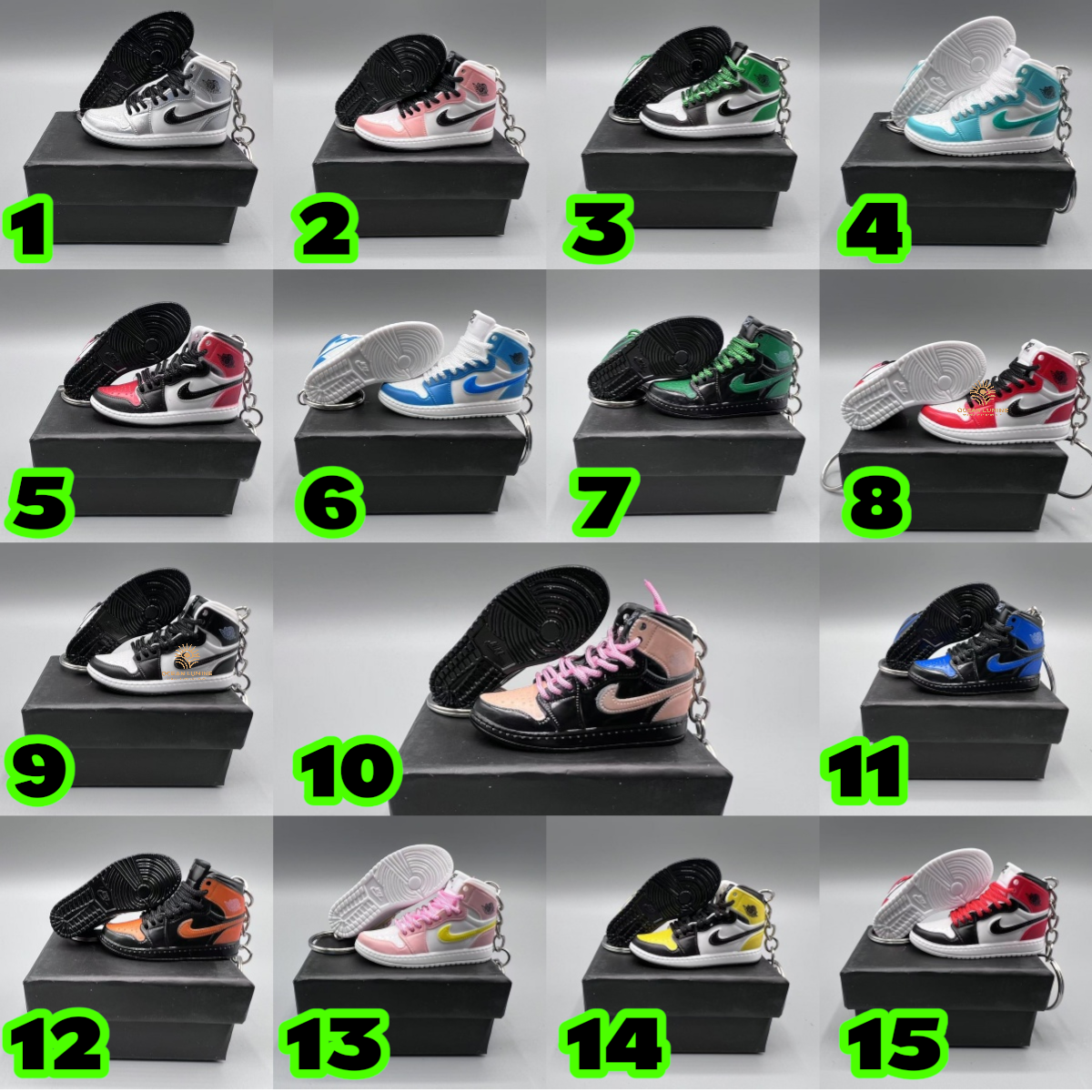 AJ Mini Keychains Pendant Collectible Mini Shoe Box Available-Hard Plastic