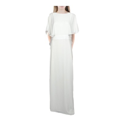 

Halston Womens Cape Sleeve High Neck Formal Evening Dress Gown BHFO 9740
