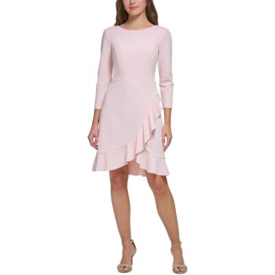 Tommy Hilfiger Womens Pink Work Wear Above Knee Fit & Flare Dress 12 BHFO 7158