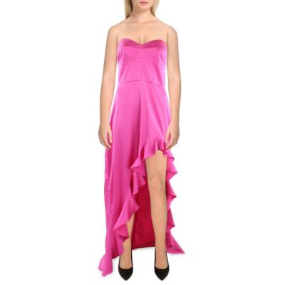 

Женское розовое платье Aqua High Low для вечерних коктейлей и вечеринок  BHFO 9084, Розовый