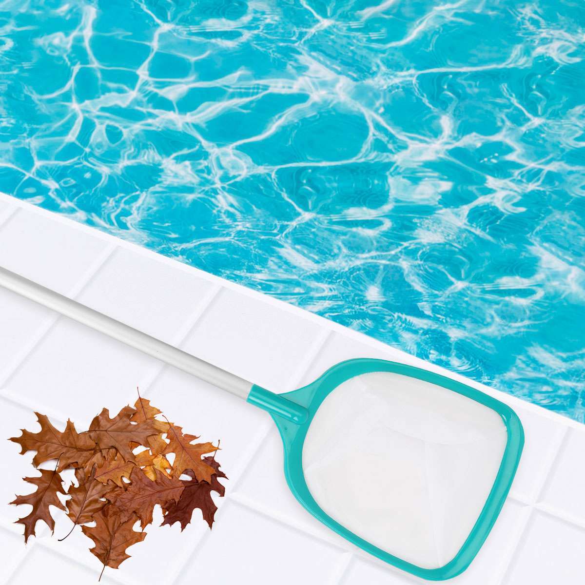 Heavy Duty Pool Skimmer Leaf Rake Net Cleaning Swimming Pool Fine Mesh Netting