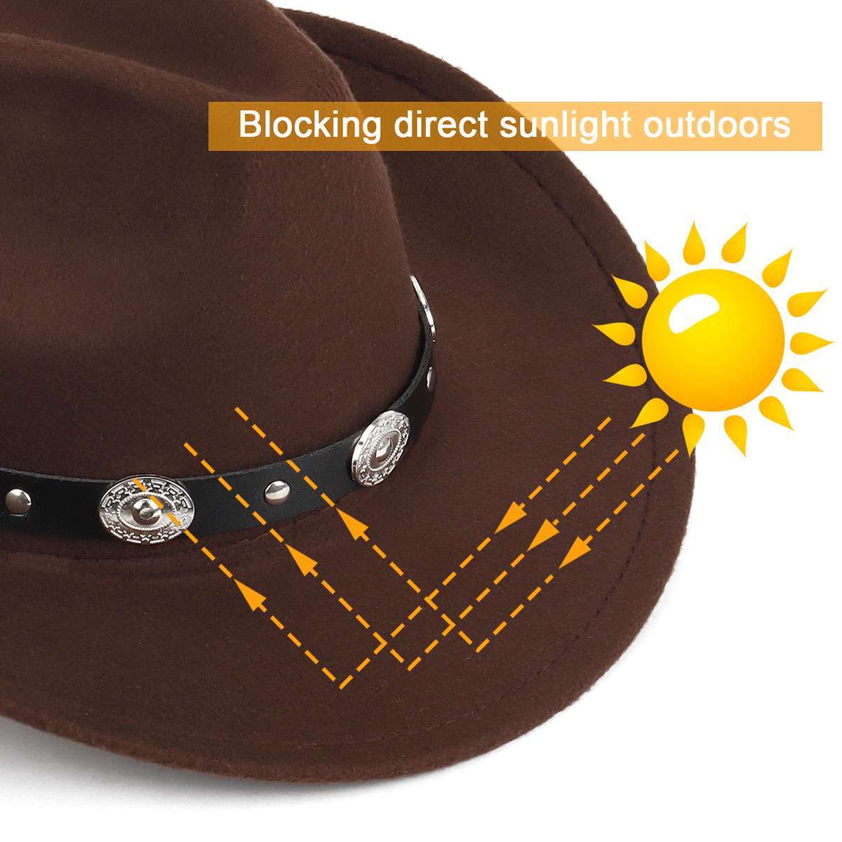 Wide Brim Hat Fedora Panama Western Cowboy Girl Hat Casual Cap For Men Womens