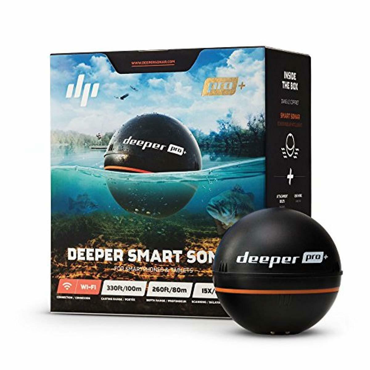 Deeper PRO PLUS Smart Fischfinder kabellos W-LAN mit GPS Ortung Angeln Profi