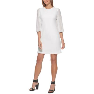 

DKNY Женское вязаное свадебное платье в горошек цвета слоновой кости  BHFO 9821, Cream
