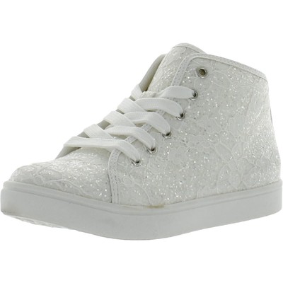 

Белые высокие кроссовки Nina Girls Penelope 10 Medium (B,M) Toddler BHFO 7012, White glitter, Penelope