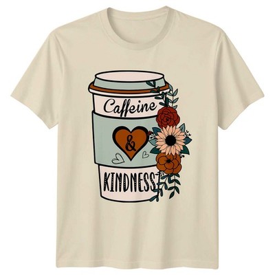 Caffeine And Kindness Kaffee Grafik Be Kind Zitat T-Shirt