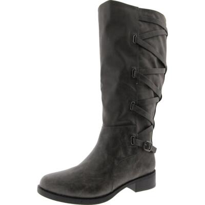 Journee Collection Womens     Gray Knee-High Boots 8 Medium (B,M) BHFO 4843