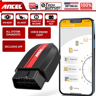 ANCEL BD500 Auto OBD2 Scanner BT Car Diagnostic Tool All System Code Reader