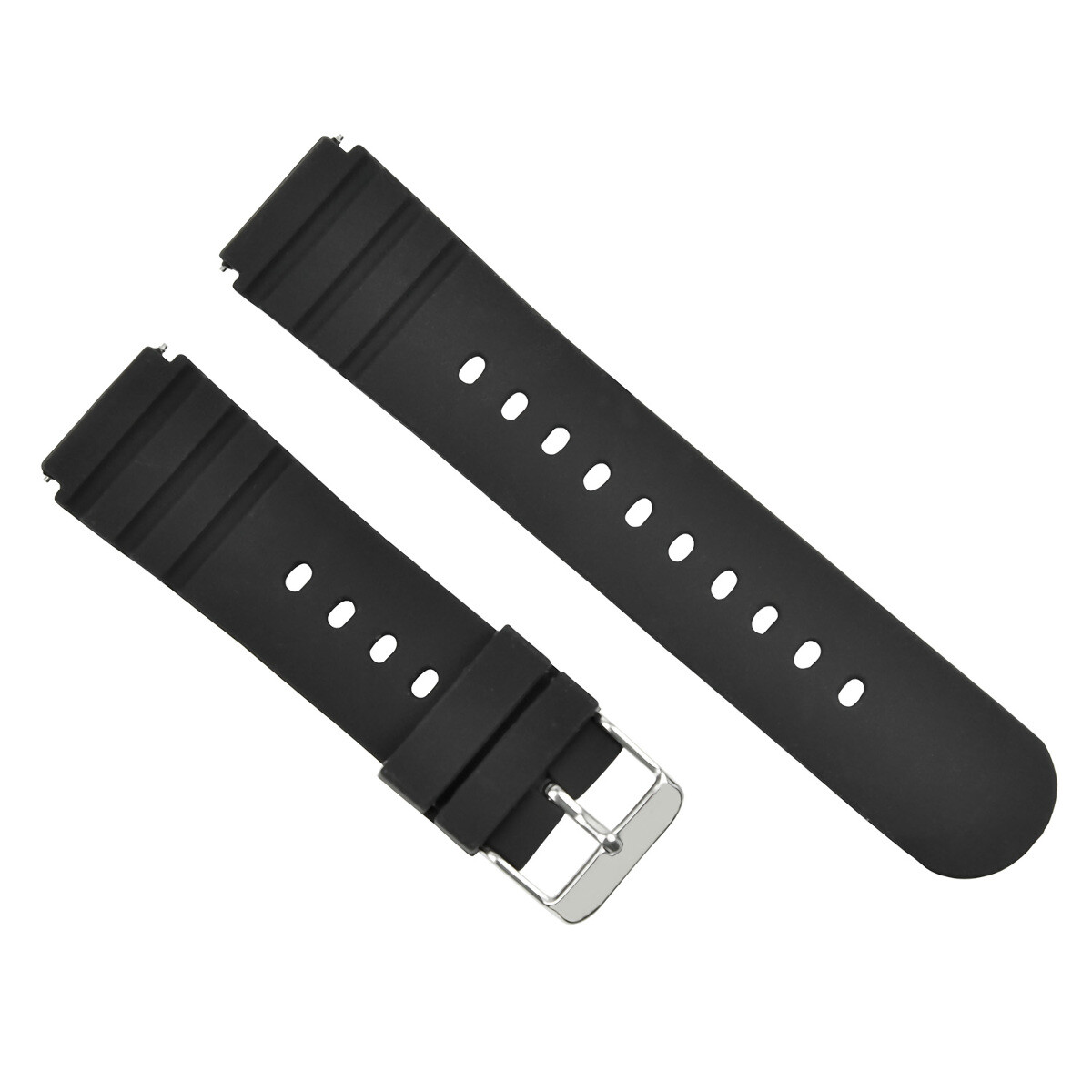 RUBBER WATCH BAND STRAP FOR LUMINOX SENTRY A0201.BO BLACKOUT SERIES 0200 BLACK