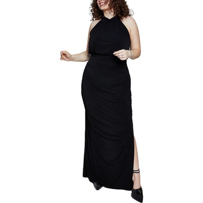 Женское черное вечернее платье на бретельках с изумрудным пломбиром, вечернее платье плюс 14 BHFO 0251