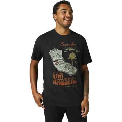 Fox Racing Men's Replical Tee Black T-Shirt Brand New 