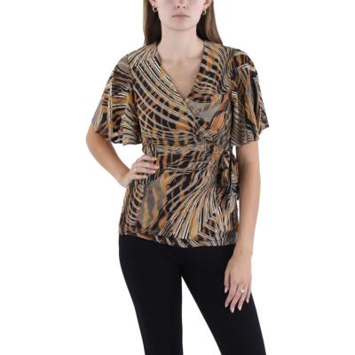 Женская блузка-футляр Anne Klein с расклешенными рукавами и завязками спереди BHFO 9324