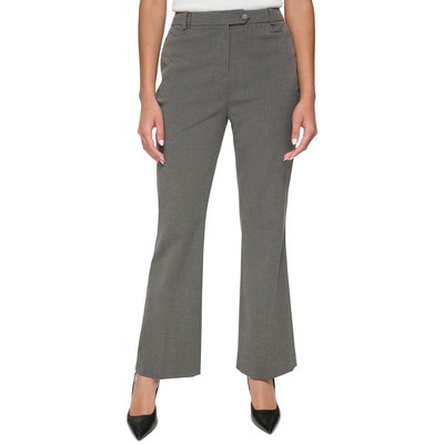 Женские серые брюки-клеш средней посадки Calvin Klein Petites 4P BHFO 1328
