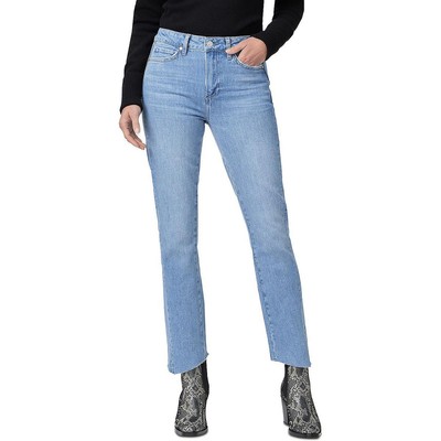 

Paige Womens Cindy Seaming Синие прямые джинсы до щиколотки с высокой посадкой  BHFO 5135, Wrennin distressed, Cindy Seaming