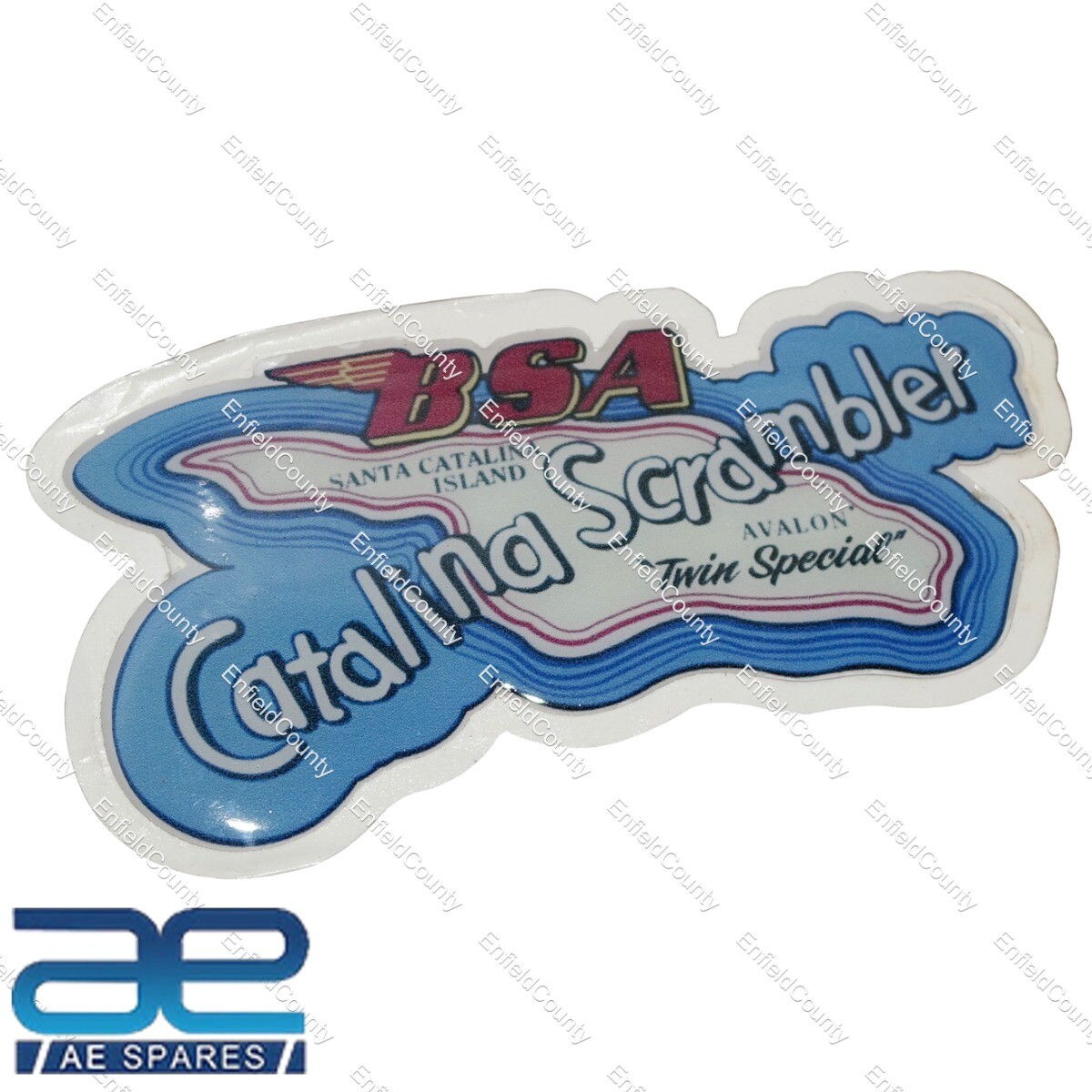 BSA Goldstar Catalina Scrambler Gas Petrol Fuel Tank Top Sticker Decal  