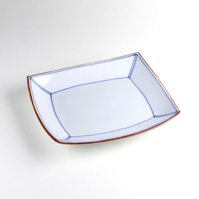 Arita ware Rectangle plate dish Sashimi Some-blue Line Japan