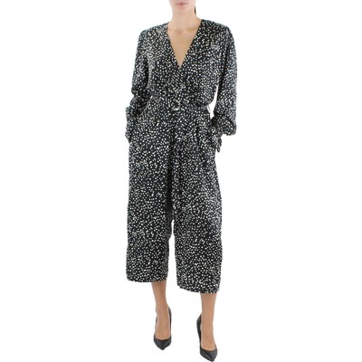 

Женский черный присборенный комбинезон с поясом Axe Paris  BHFO 0022