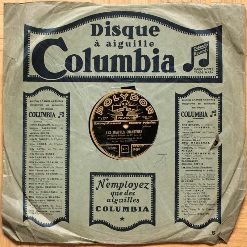 Wagner â¢ Meistersinger â¢ Knappertsbusch â¢ 78 Tours â¢ Schellac â¢ Schellack