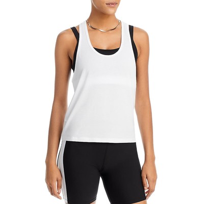 Alo Womens White Racerback Cas Tank Top L BHFO 3870