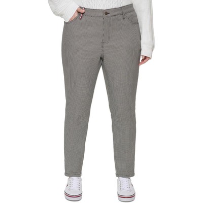 Tommy Hilfiger Женские офисные брюки Tribeca B/W с прямыми штанинами Plus 20W BHFO 3331