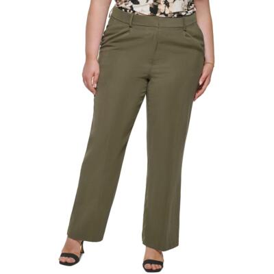 

Женские зеленые широкие брюки с карманами Calvin Klein Plus  BHFO 1741, Зеленый