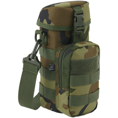 Brandit Bottle Holder II Shoulderstrap D-rings MOLLE PALS Outdoor Case Woodland